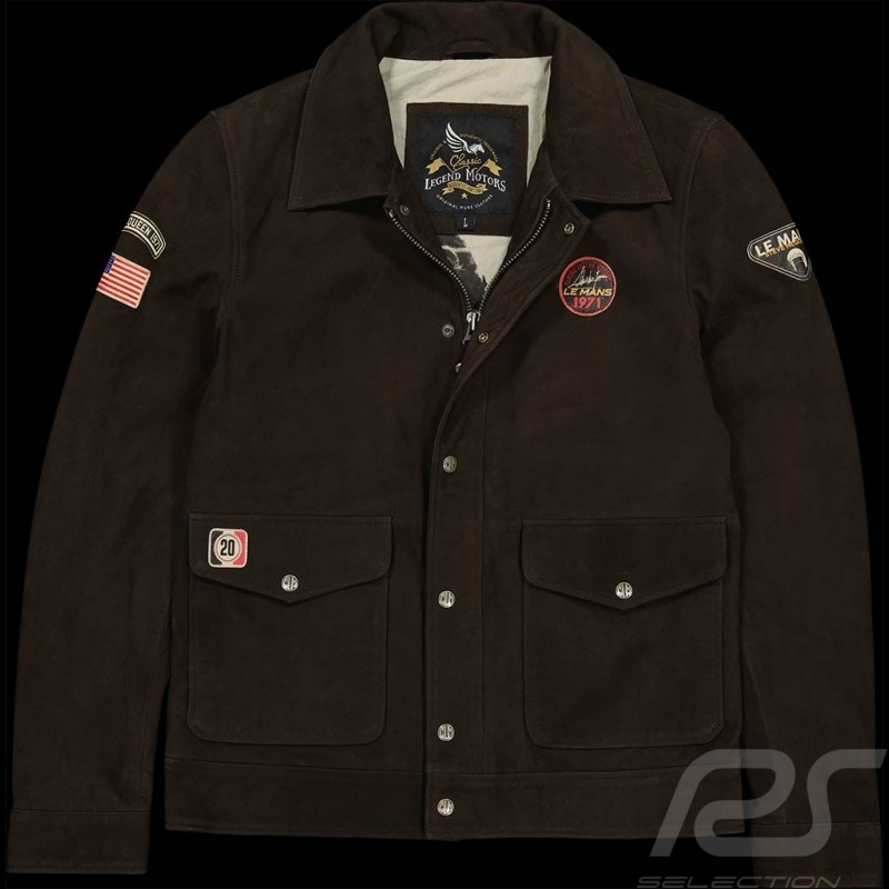 Steve McQueen Jacket Le Mans 1971 Leather Brown - men