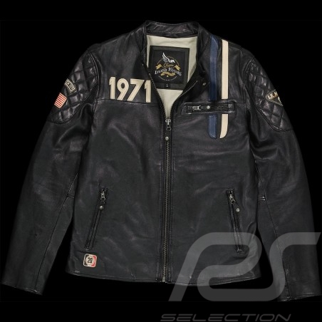 Steve McQueen Jacket Le Mans 1971 Racing Leather Black - men