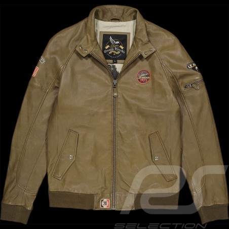 Leather jacket Steve McQueen 24H Du Mans Harry Khaki - Men