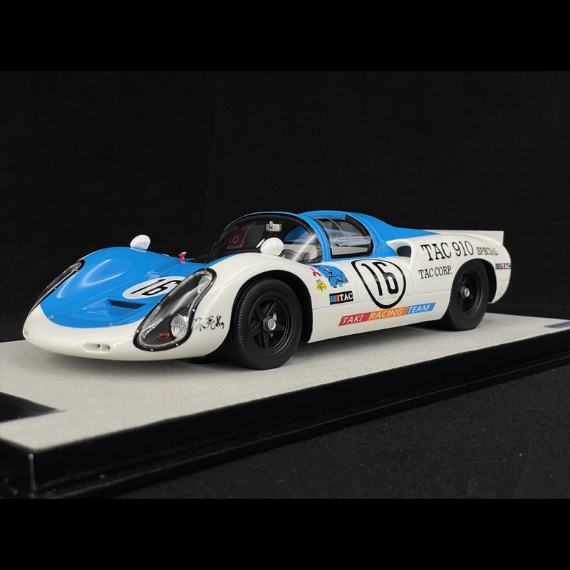 Porsche 910 N.16 TAKI RACING – Tecnomodel 1/18 – Miniature Jap GP 1969 – Neuve