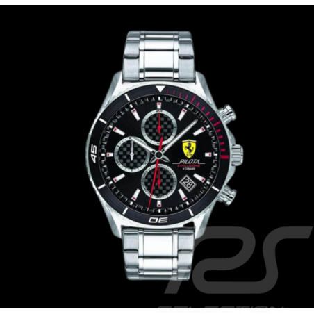 Ferrari Chrono Uhr Pilota Evo Silber FE0830772