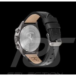 Ferrari Chrono Watch Pilota Evo Black / Grey Quilted Leather FE0830773