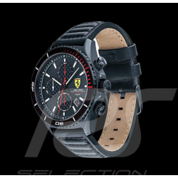 Ferrari Chrono Uhr Pilota Evo Schwarz Leder FE0830774