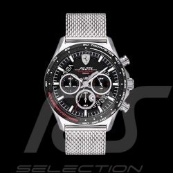 Ferrari Chrono Uhr Pilota Evo - Maschen Silver FE0830826