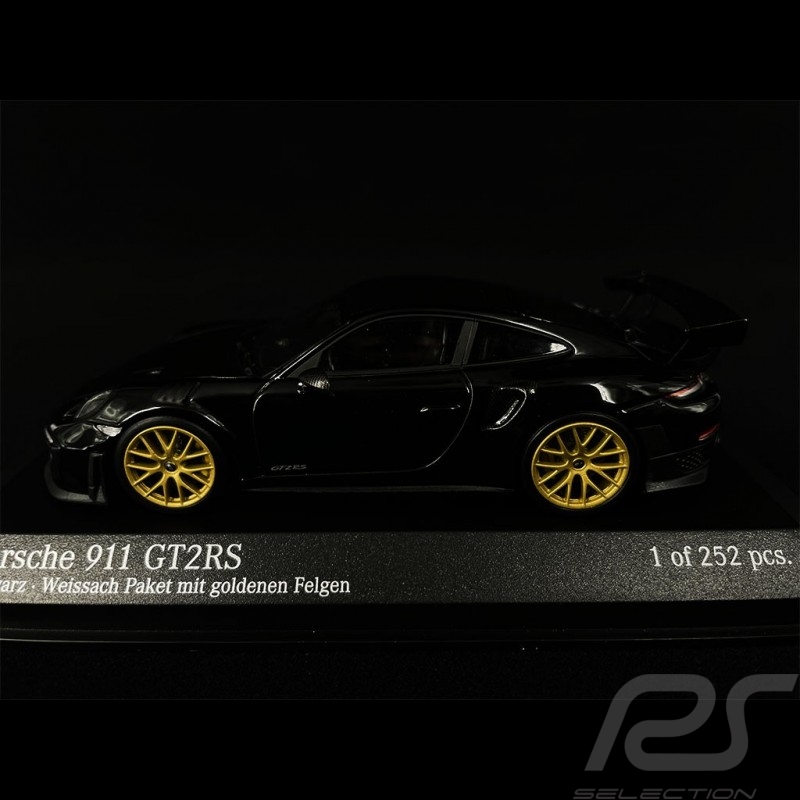 Porsche 911 GT2 RS Schwarz - Gold 1/43 Minichamps 410067291