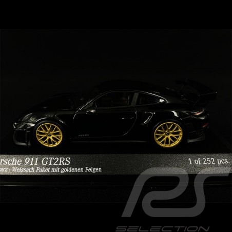 Porsche 911 GT2 RS Black - Gold 1/43 Minichamps 410067291