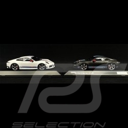 Duo Porsche 911 Carrera 4S Type 992 2020 Black / White / Martini 1/43 Spark