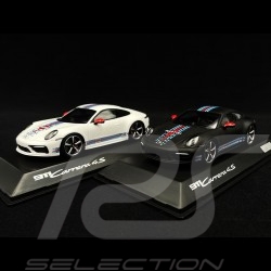 Duo Porsche 911 Carrera 4S Type 992 2020 Black / White / Martini 1/43 Spark