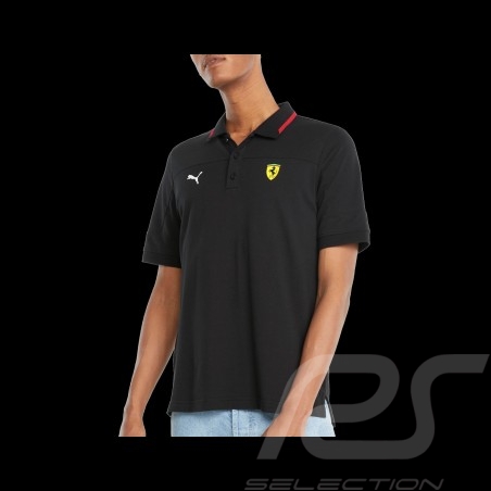 Scuderia Ferrari Classic T-Shirt Mens with Large Scudetto Print in Black or Red