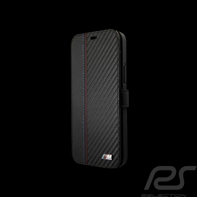 BMW Fall iPhone 12 Pro Max (6.7") Leder Schwarz BMFLBKP12MMCARBK