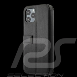 BMW case iPhone 12 Pro Max (6.7") Leather Black BMFLBKP12MMCARBK