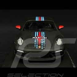 Porsche 911 Carrera 4S Type 992 2020 Black Matt / Martini Bands 1/43 Spark WAP0201110NCRM