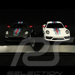 Duo Porsche 911 Carrera 4S Type 992 2020 Black / White / Martini 1/43 Spark