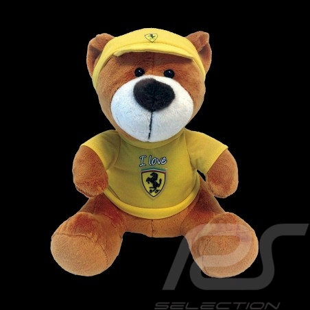 Peluche Plüschbär Teddy Bear Ours Scuderia Ferrari Jaune Yellow Gelb