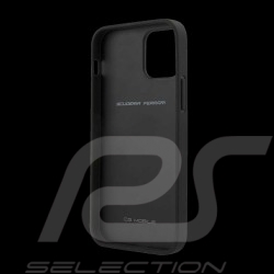 Ferrari coque iPhone 12 Pro Max (6.7") Cuir Carbone Noir FESNECHCP12LRE
