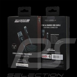 Ferrari USB cable Iphone Ipad Grey / Black FETCNYDG