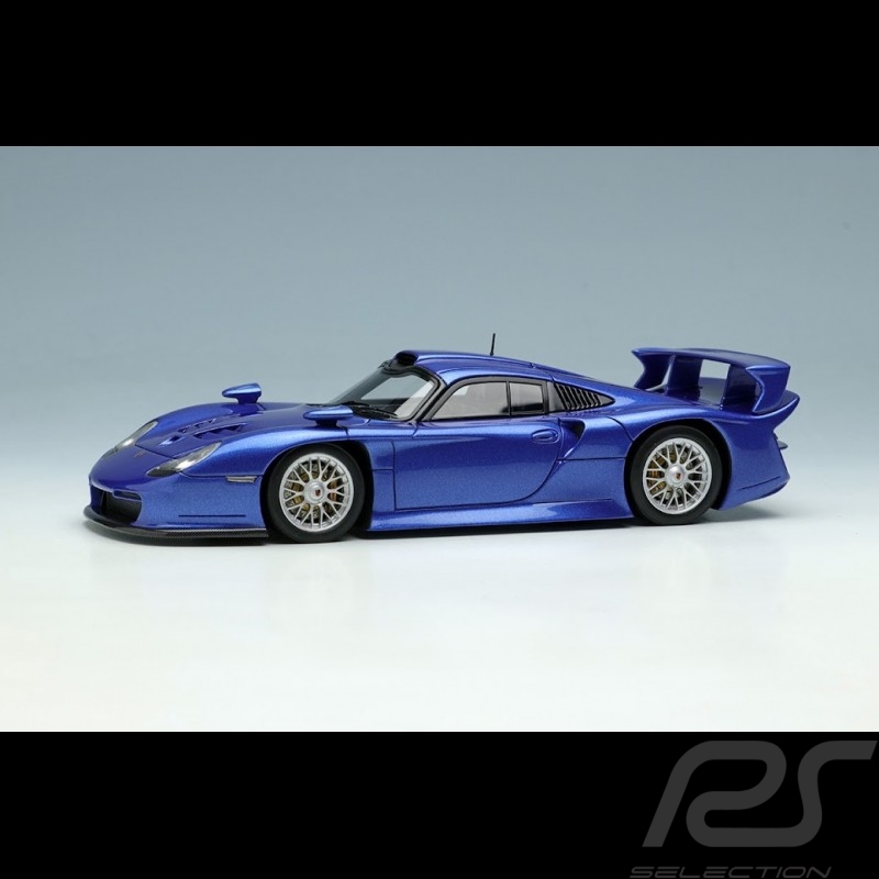 Porsche 911 GT1 Evo Street Version 1997 Blau Metallic 1/43 Make Up Vision EM554E