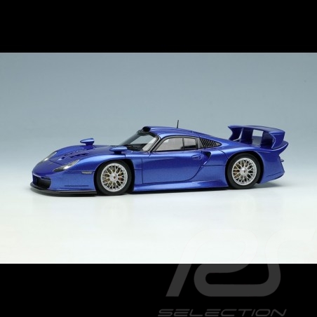 Porsche 911 GT1 Evo Street Version 1997 Blau Metallic 1/43 Make Up Vision EM554E