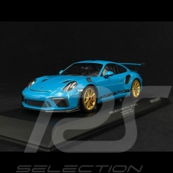 Porsche 911 GT3 RS type 991 phase 2 Weissach Package 2019 Bleu Miami 1/18 Minichamps 155068222