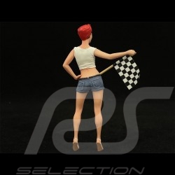 Porsche Gridgirl with checkered flag 1/18 Figurine diorama SUN00001FF