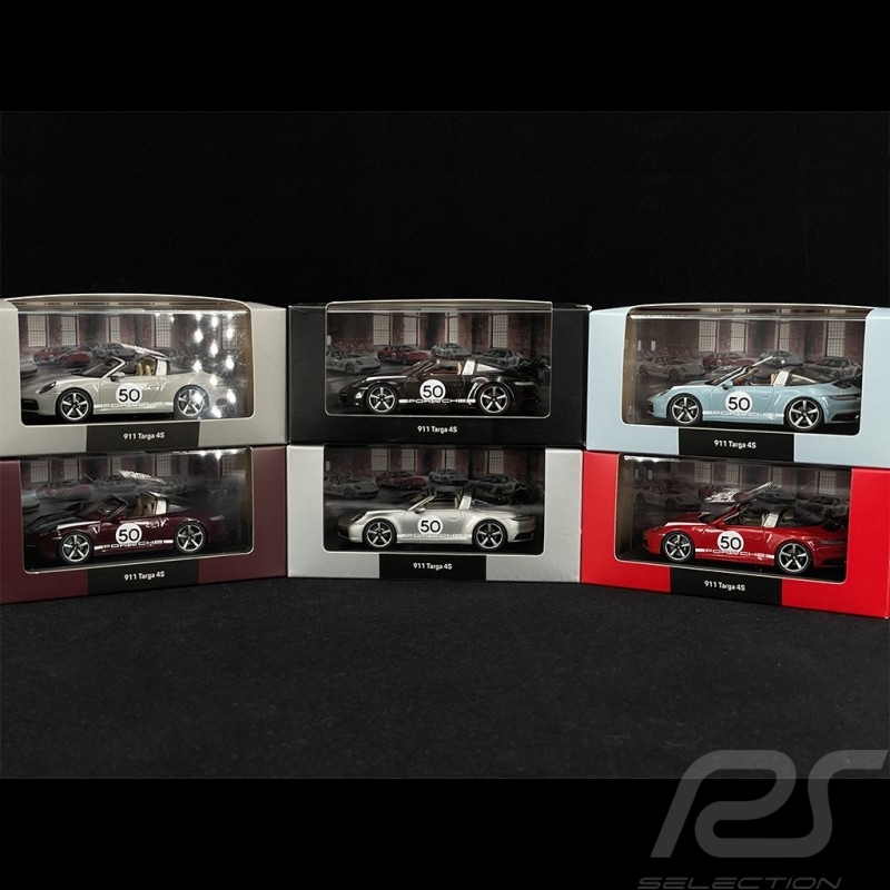 ULTRA SPECIAL - 6 Porsche 911/992 Targa 4S Set n° 50 Heritage Special Edition 1/43 Spark