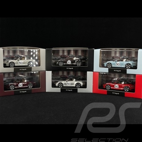 SPECIAL - Set de 6 Porsche 911 / 992 Targa 4S n° 50 Heritage Special Edition 1/43 Spark