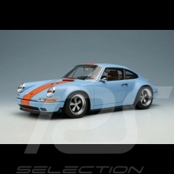 Porsche 911 Type 964 Coupe Bleu Gulf - Bande Orange 1/18 Make Up Models IM035E