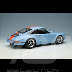 Porsche 911 Type 964 Coupe Gulf Blau - Orangefarbener Streifen 1/18 Make Up Models IM035E