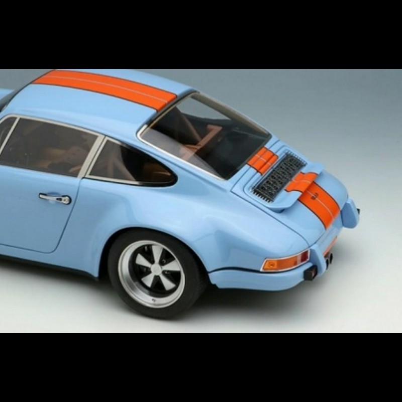 Singer 911（964） Coupe ガルフブルー （1/64スケール Titan64