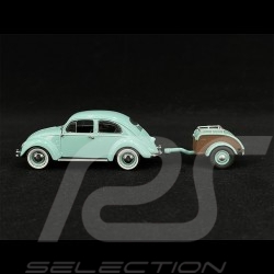 Volkswagen Coccinelle Ovale / Remorque 1958 Turquoise 1/43 Schuco 450269900