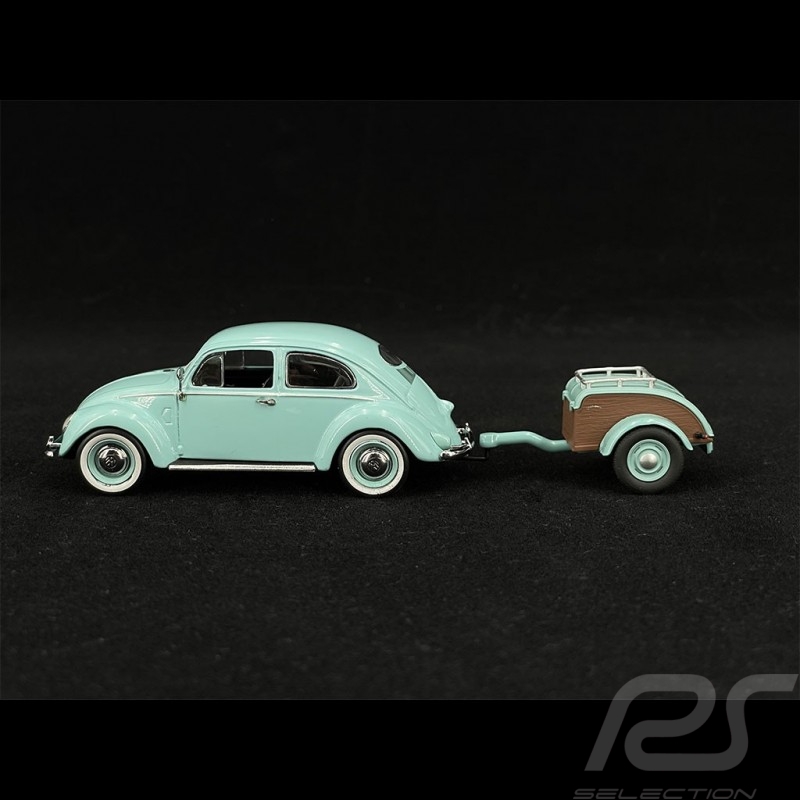 Volkswagen Coccinelle Ovale / Remorque 1958 Turquoise 1/43 Schuco 450269900