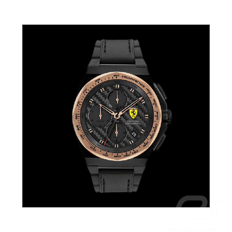 Ferrari Uhr Aspire Chrono Schwarz Leder / Silikon FE0830867