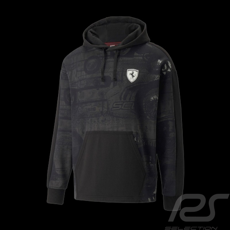 Sweatshirt Ferrari Puma Hoodie à Capuche Noir - Homme 533718-01