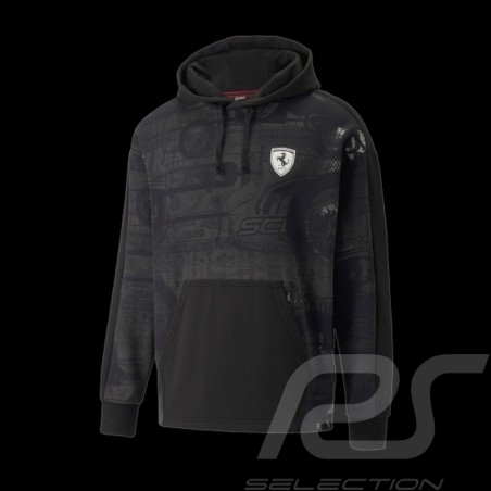 Sweatshirt Ferrari Puma Hoodie à Capuche Noir - Homme 533718-01