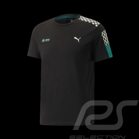 Mercedes T-shirt AMG Petronas Black / Checkerboard - Men 533601-01