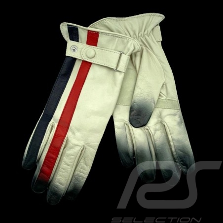 Driving Gloves Gulf  Racing ivory Steve Mc Queen finish line