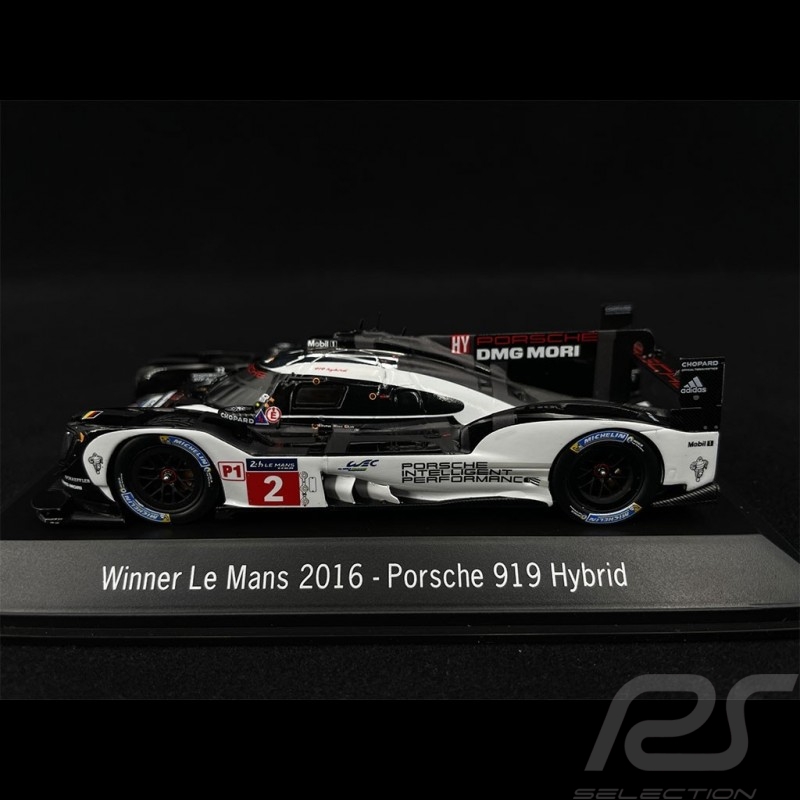 Porsche 919 Hybrid signée - HY n° 2 LMP1 Vainqueur Le Mans 2016 1/43 Spark MAP02031616