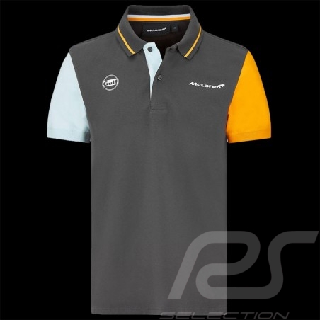 Gulf McLaren F1 black polo shirt - men