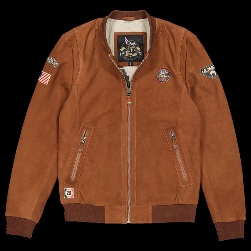 Steve McQueen Jacket Le Mans 1971 Racing Nubuck leather Stan Havana - men