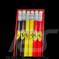 Crayons à Papier Scuderia Ferrari - Lot de 6 - Noir / Jaune / Rouge PN57505