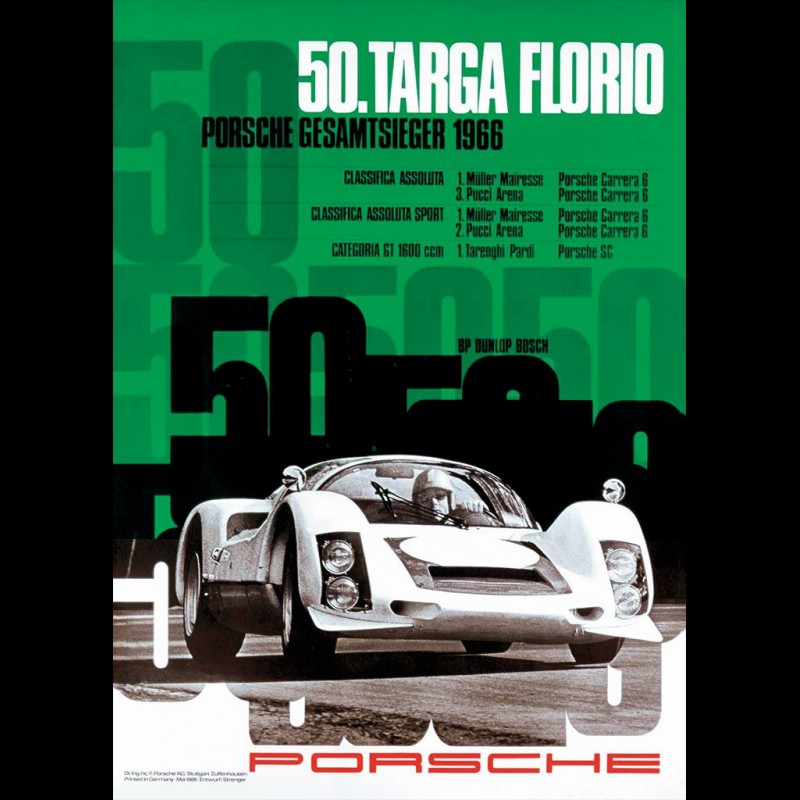 Set Of 5 Posters Targa Florio 1958-1960-1966-1967-1970