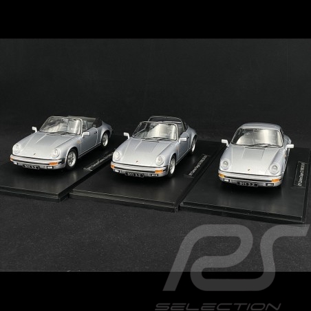 Porsche 911 Carrera 3.2 Set de 3 Jublié 250.000 exemplaires en 1988 Bleu Diamant 1/18 KK-Scale
