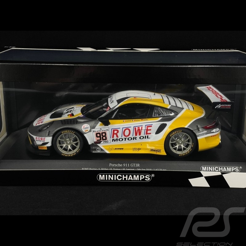 Porsche 911 GT3 R n°98 24h Spa 2019 Rowe Racing 1/18 Minichamps 155196098 Porsche 911 GT3 R n°98 24h Spa 2019 Rowe Racing 1/18 Minichamps 155196098