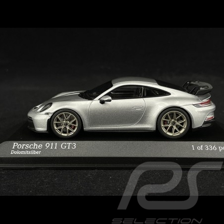 Porsche 911 GT Type 992 2020 Dolomitsilber 1/43 Minichamps 410069204