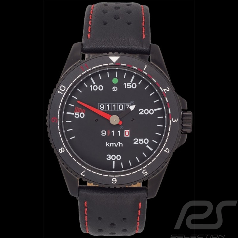 Porsche 911 RS 2.7 speedometer Watch black case / black dial / white numbers