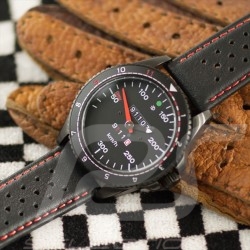 Montre compteur de vitesse Porsche 911 RS 2.7 boitier noir  / fond noir / chiffres blancs