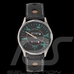 Porsche 911 Classic speedometer Automatic Watch chromium case / black dial / green numbers