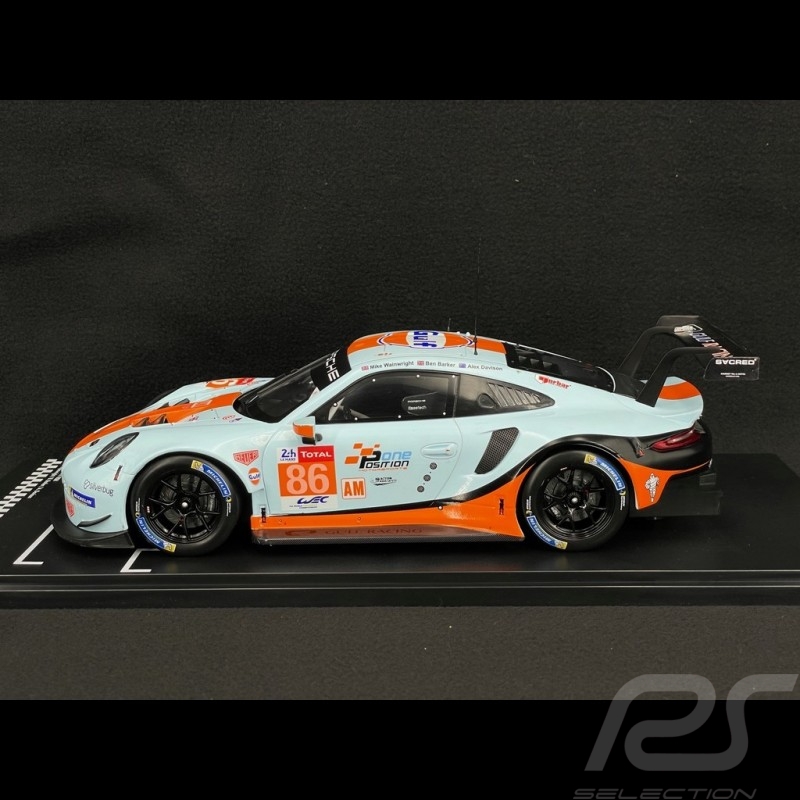 Porsche 911 RSR Type 991 Gulf Racing n°86 24h Le Mans 2018 1/18 Ixo Models LEGT18008
