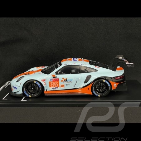 Porsche 911 RSR Type 991 Gulf Racing n°86 24h Le Mans 2018 1/18 Ixo Models LEGT18008