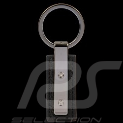 Porte-clés Porsche Design Métal Bar / Cuir Noir OKY08801.001